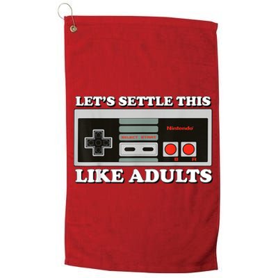 Lets Settle This Like Adults Platinum Collection Golf Towel