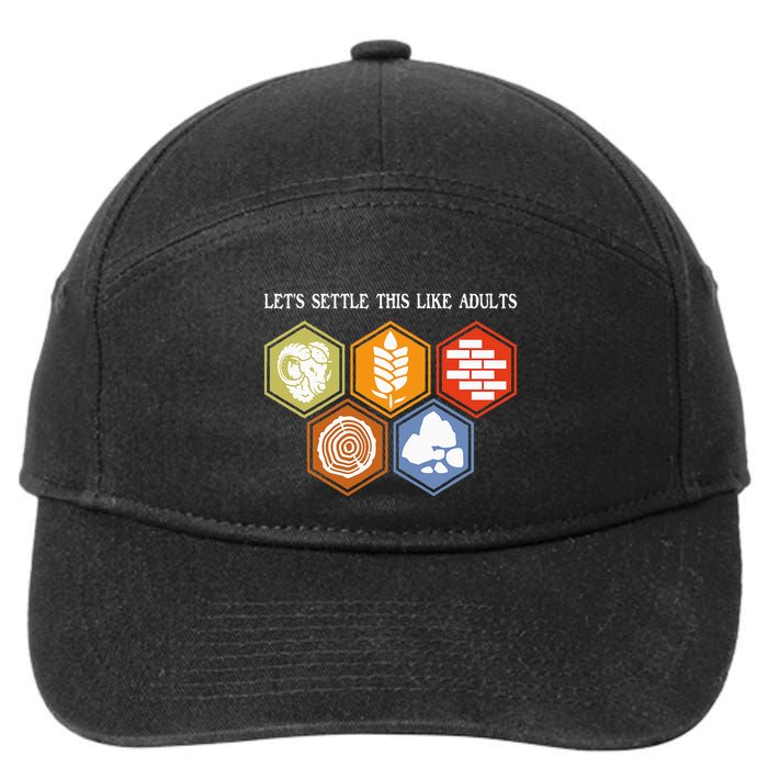 LetS Settle This Like Adults Tabletop Game Board Gaming 7-Panel Snapback Hat