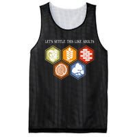 LetS Settle This Like Adults Tabletop Game Board Gaming Mesh Reversible Basketball Jersey Tank