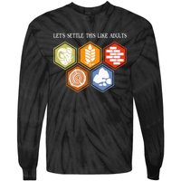 LetS Settle This Like Adults Tabletop Game Board Gaming Tie-Dye Long Sleeve Shirt