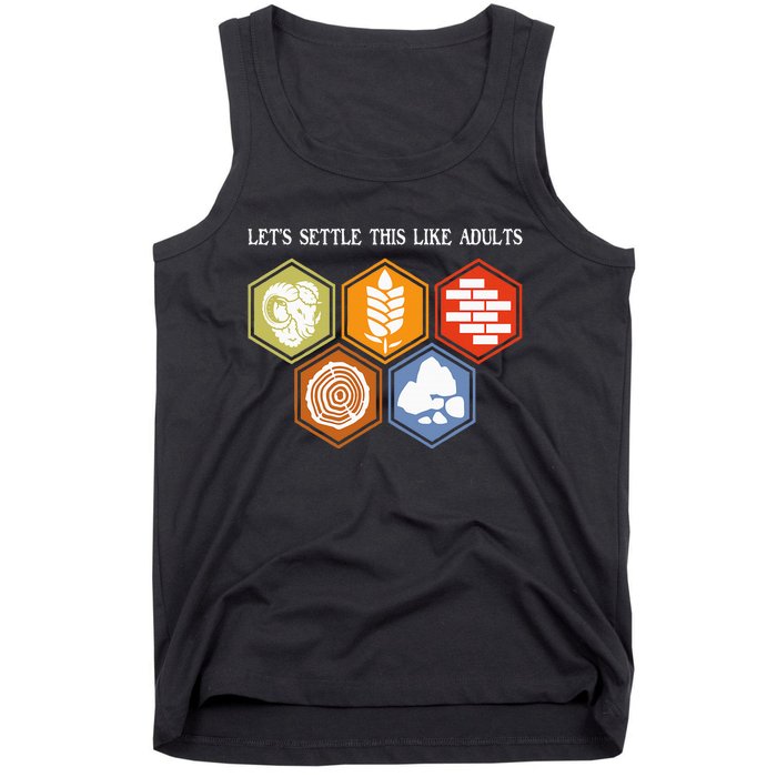 LetS Settle This Like Adults Tabletop Game Board Gaming Tank Top