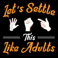 Lets Settle This Like Adults! Rock Paper Scissors Full-Length Apron With Pockets
