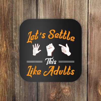 Lets Settle This Like Adults! Rock Paper Scissors Coaster