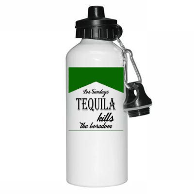 Los Sunday Tequila Kills The Boredom Green Aluminum Water Bottle