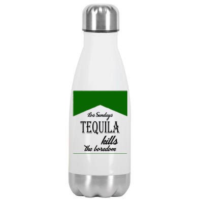 Los Sunday Tequila Kills The Boredom Green Stainless Steel Insulated Water Bottle