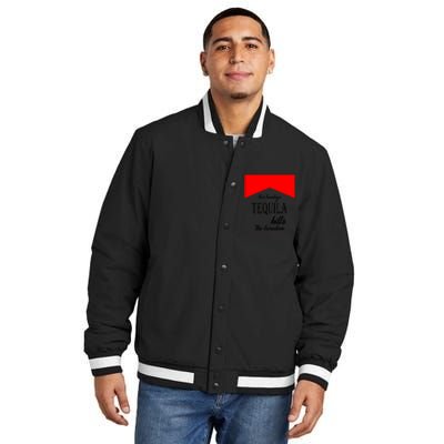 Los Sunday Tequila Kills The Boredom Red Insulated Varsity Jacket