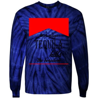 Los Sunday Tequila Kills The Boredom Red Tie-Dye Long Sleeve Shirt