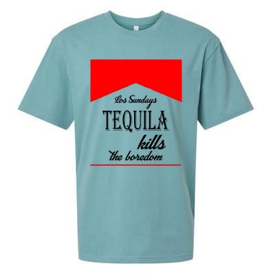 Los Sunday Tequila Kills The Boredom Red Sueded Cloud Jersey T-Shirt