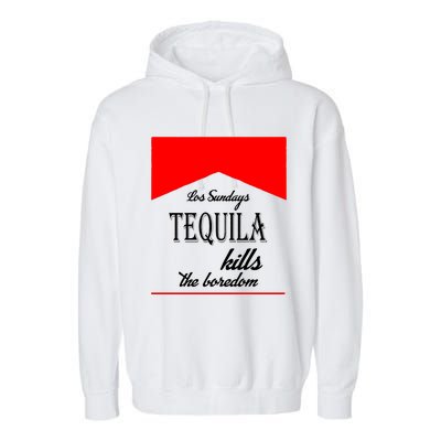 Los Sunday Tequila Kills The Boredom Red Garment-Dyed Fleece Hoodie