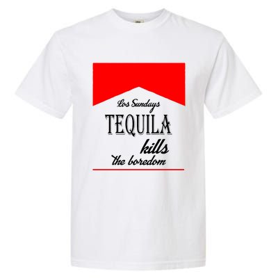 Los Sunday Tequila Kills The Boredom Red Garment-Dyed Heavyweight T-Shirt