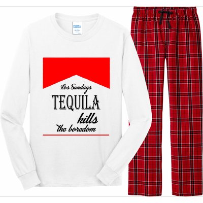 Los Sunday Tequila Kills The Boredom Red Long Sleeve Pajama Set