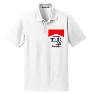 Los Sunday Tequila Kills The Boredom Red Dry Zone Grid Polo