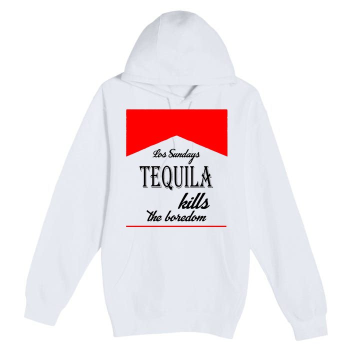 Los Sunday Tequila Kills The Boredom Red Premium Pullover Hoodie