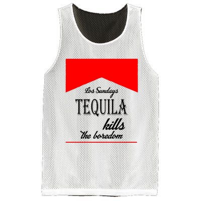 Los Sunday Tequila Kills The Boredom Red Mesh Reversible Basketball Jersey Tank