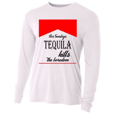 Los Sunday Tequila Kills The Boredom Red Cooling Performance Long Sleeve Crew