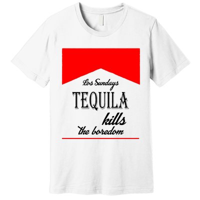 Los Sunday Tequila Kills The Boredom Red Premium T-Shirt