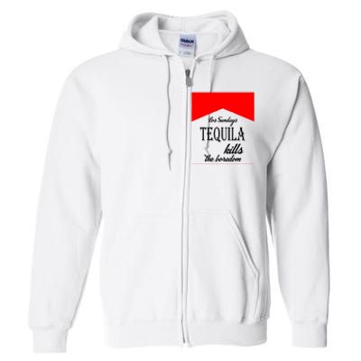 Los Sunday Tequila Kills The Boredom Red Full Zip Hoodie