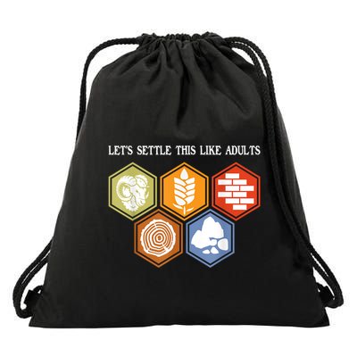 LetS Settle This Like Adults Tabletop Game Board Gaming Drawstring Bag
