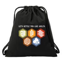 LetS Settle This Like Adults Tabletop Game Board Gaming Drawstring Bag