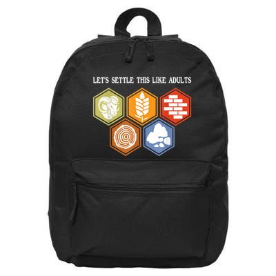 LetS Settle This Like Adults Tabletop Game Board Gaming 16 in Basic Backpack
