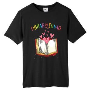 Library Squad Teacher Book Lovers Librarian Funny Tall Fusion ChromaSoft Performance T-Shirt