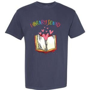 Library Squad Teacher Book Lovers Librarian Funny Garment-Dyed Heavyweight T-Shirt