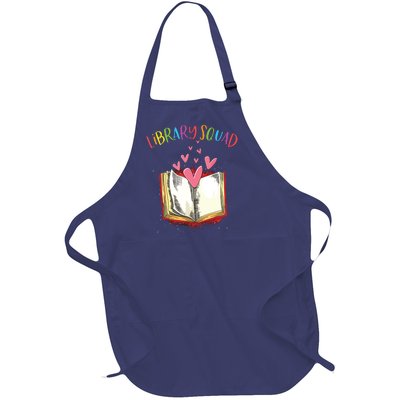 Library Squad Teacher Book Lovers Librarian Funny Full-Length Apron With Pockets