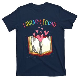 Library Squad Teacher Book Lovers Librarian Funny T-Shirt