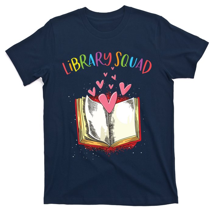 Library Squad Teacher Book Lovers Librarian Funny T-Shirt