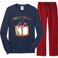 Library Squad Teacher Book Lovers Librarian Funny Long Sleeve Pajama Set