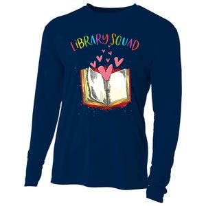 Library Squad Teacher Book Lovers Librarian Funny Cooling Performance Long Sleeve Crew