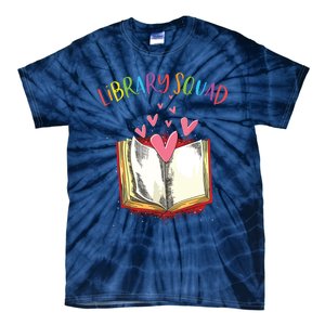 Library Squad Teacher Book Lovers Librarian Funny Tie-Dye T-Shirt