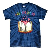 Library Squad Teacher Book Lovers Librarian Funny Tie-Dye T-Shirt