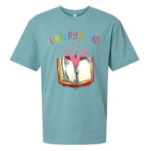 Library Squad Teacher Book Lovers Librarian Funny Sueded Cloud Jersey T-Shirt