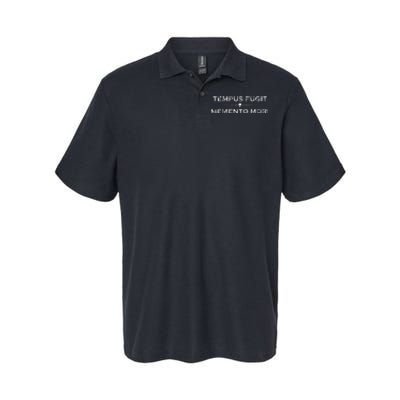 Latin Saying Tempus Fugit Memento Mori Softstyle Adult Sport Polo