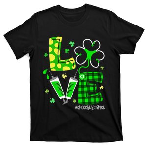 Love Speech Therapist Life Saint Patrick's Day Shamrock T-Shirt