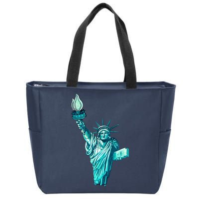 Liberty Standing Tall Zip Tote Bag