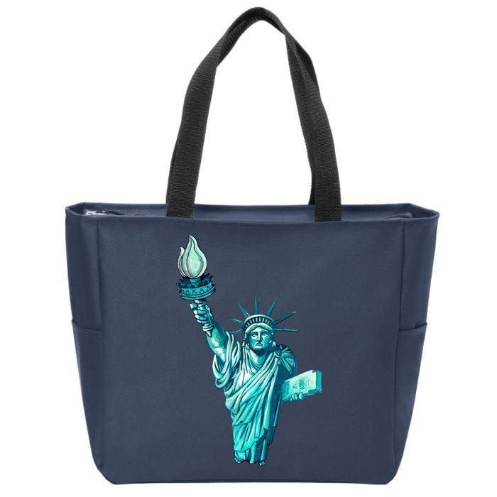 Liberty Standing Tall Zip Tote Bag