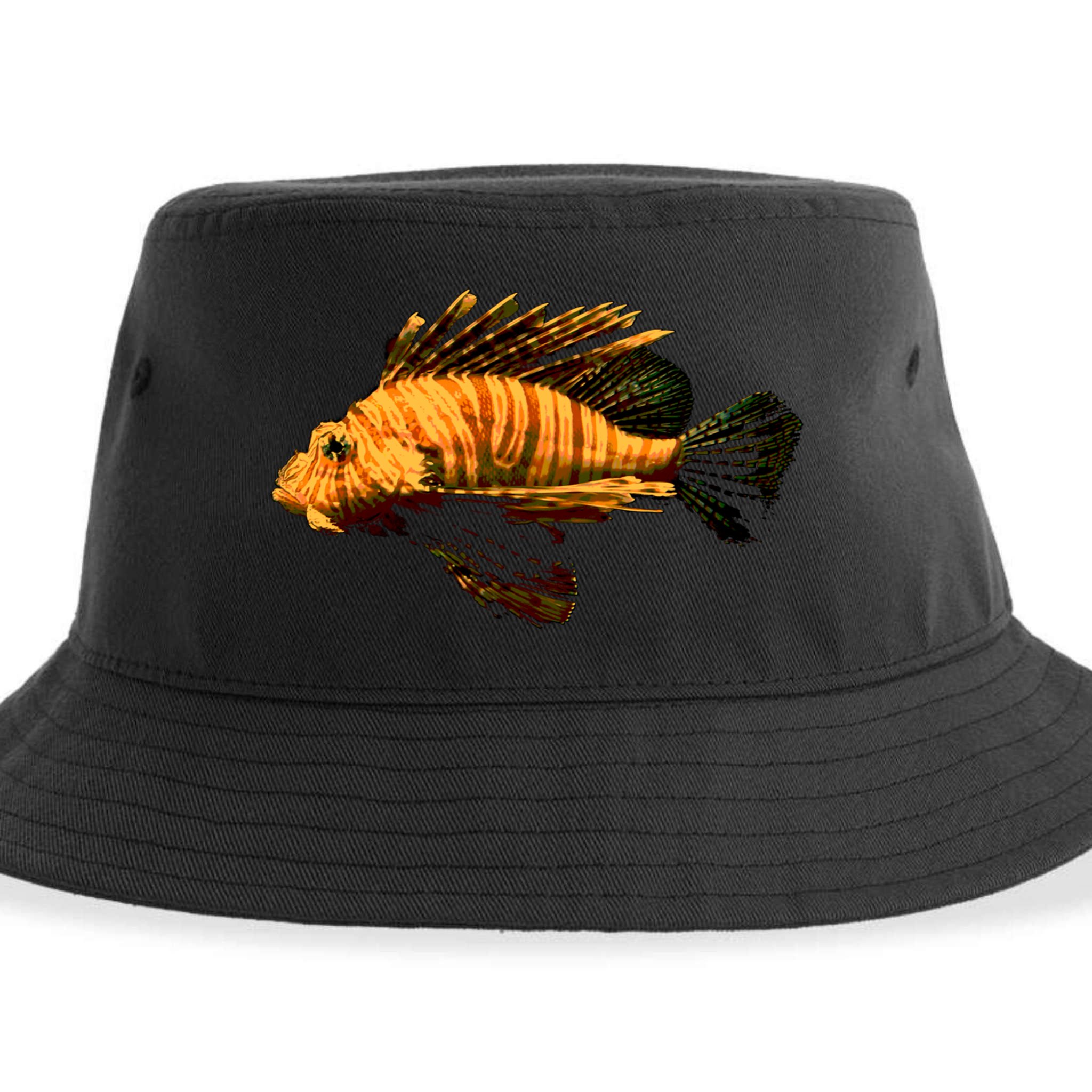 Lionfish Save The Tropical Ocean Reef Coral Lion Fish Gift Sustainable Bucket Hat