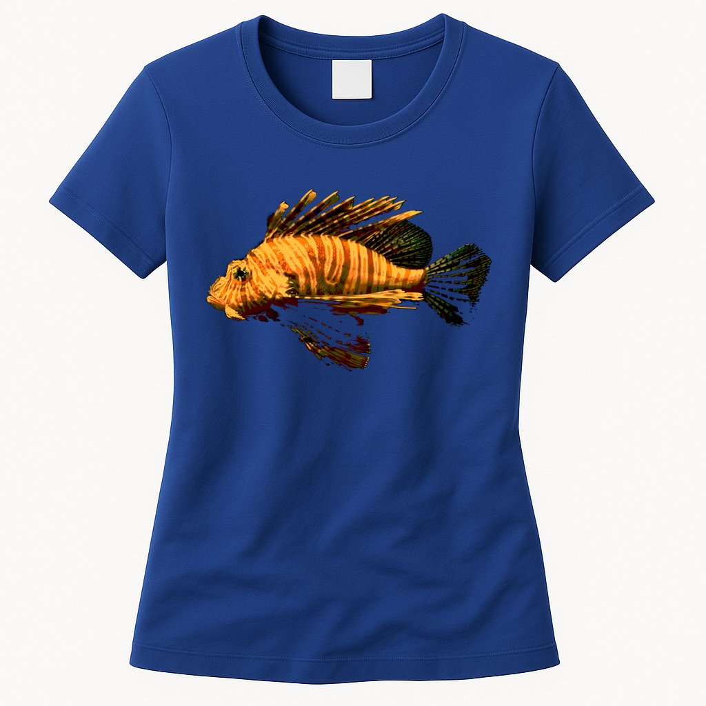 Lionfish Save The Tropical Ocean Reef Coral Lion Fish Gift Womens T-Shirt