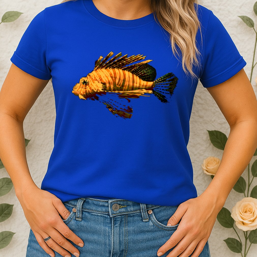 Lionfish Save The Tropical Ocean Reef Coral Lion Fish Gift Womens T-Shirt
