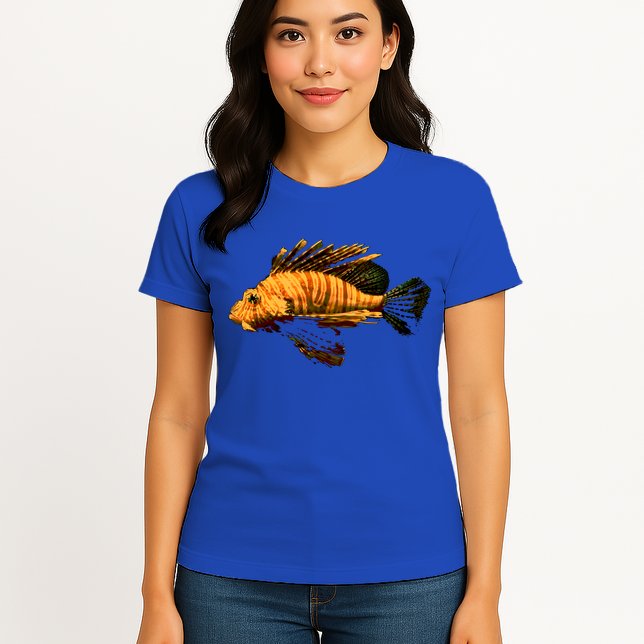 Lionfish Save The Tropical Ocean Reef Coral Lion Fish Gift Womens T-Shirt