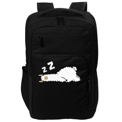 Llama Sleeping Tired Llama Pajama Love Llamas Impact Tech Backpack