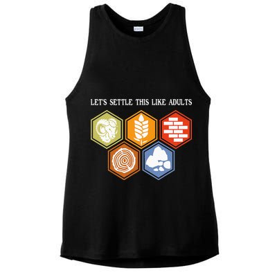 Let's Settle This Like Adults Tabletop Game Board Gaming Ladies PosiCharge Tri-Blend Wicking Tank