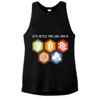 Let's Settle This Like Adults Tabletop Game Board Gaming Ladies PosiCharge Tri-Blend Wicking Tank