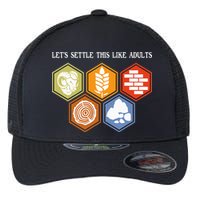 Let's Settle This Like Adults Tabletop Game Board Gaming Flexfit Unipanel Trucker Cap