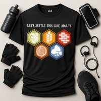 Let's Settle This Like Adults Tabletop Game Board Gaming Performance Shirt