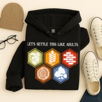 Let's Settle This Like Adults Tabletop Game Board Gaming Hoodie