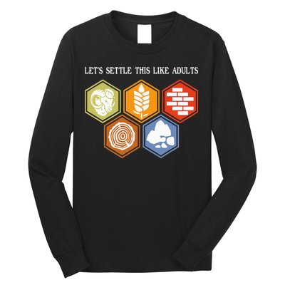 Let's Settle This Like Adults Tabletop Game Board Gaming Long Sleeve Shirt