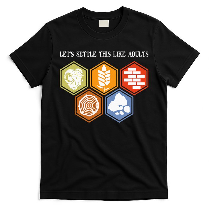 Let's Settle This Like Adults Tabletop Game Board Gaming T-Shirt